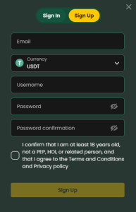 Mega Casino sign up